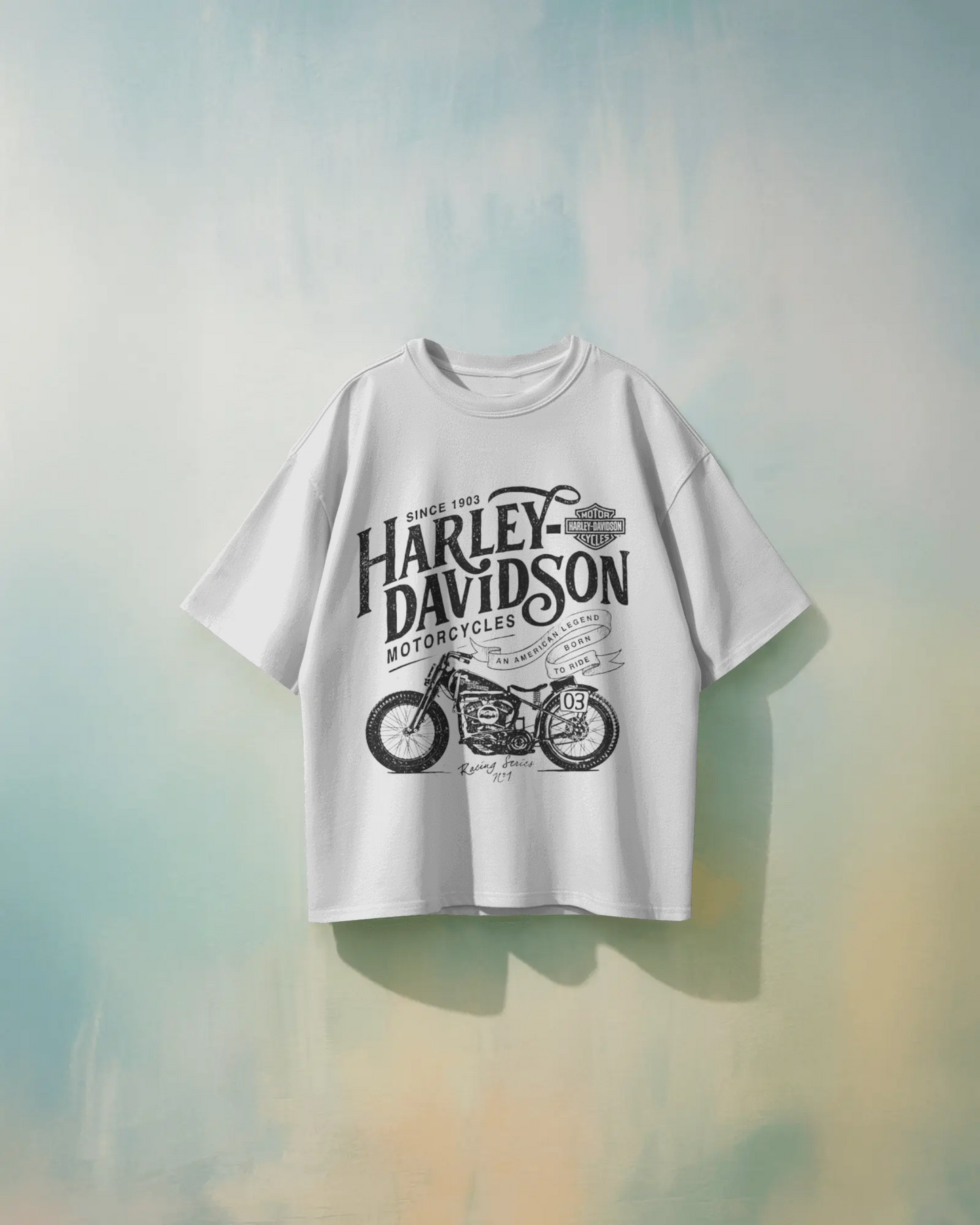 Harley Davidson Bikes Oversized T-Shirt | Bikes Oversized T-Shirt | Red Panda T-Shirt