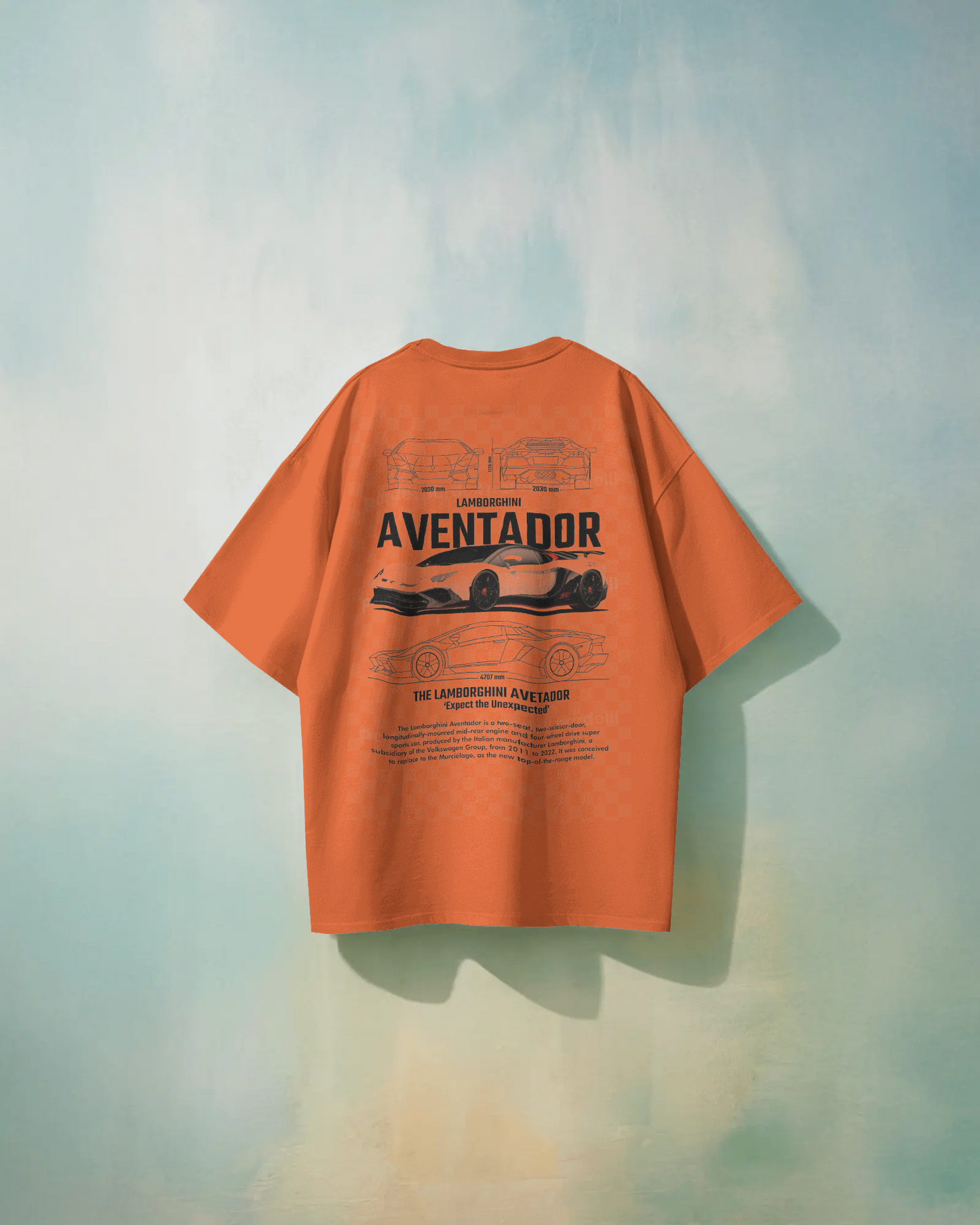 Lamborghini Aventador Oversized T-Shirt | cars oversized T-Shirt | Red Panda T-Shirt