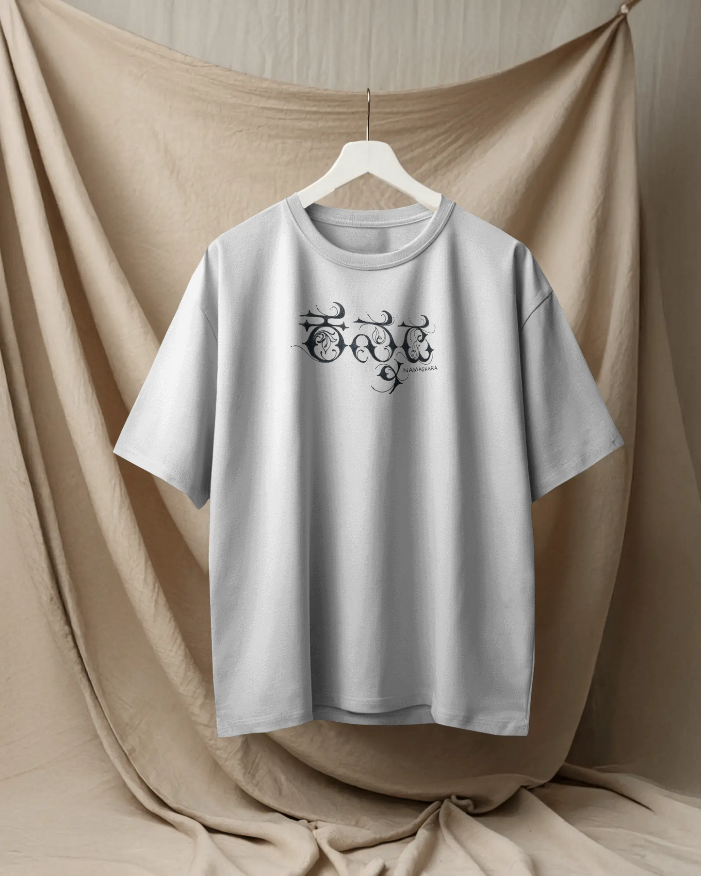 Kannada Varnamale Oversize TShirt | Kannada Drop Shoulder TShirt | Red Panda TShirt