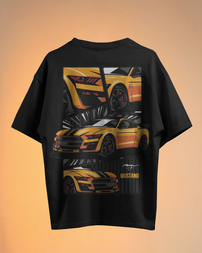 Mustang Oversized T-Shirt | cars oversized T-Shirt | Red Panda T-Shirt