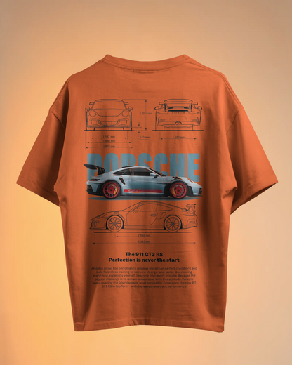 Porsche Oversized T-Shirt | cars oversized T-Shirt | Red Panda T-Shirt