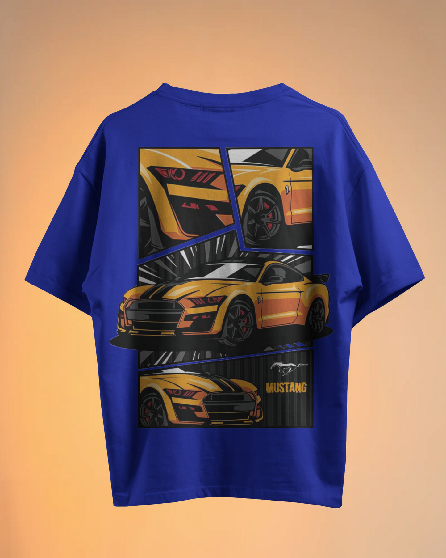 Mustang Oversized T-Shirt | cars oversized T-Shirt | Red Panda T-Shirt