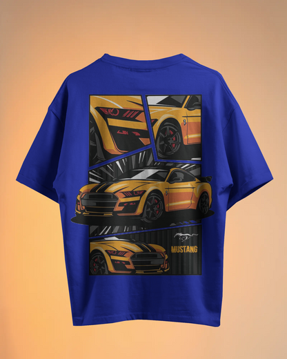 Mustang Oversized T-Shirt | cars oversized T-Shirt | Red Panda T-Shirt