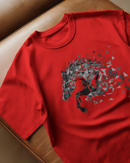 Horse Regular T-Shirt | Abstract Regular T-Shirt | Red Panda T-Shirt