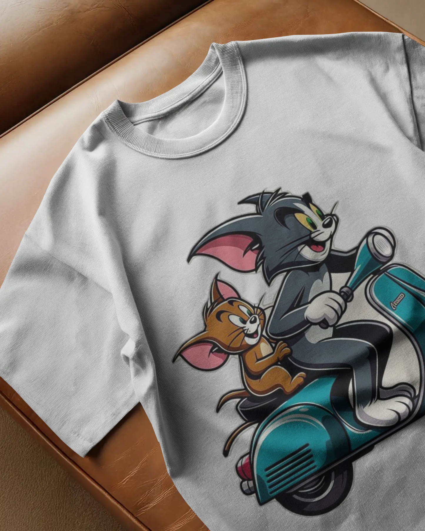 Tom & Jerry Cartoon Oversized T-Shirt | Cartoon Oversized T-Shirt | Red Panda T-Shirt