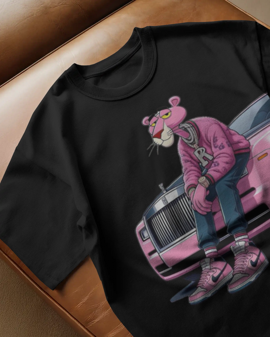 Pink Panther Cartoon Oversized T-Shirt | Cartoon Oversized T-Shirt | Red Panda T-Shirt