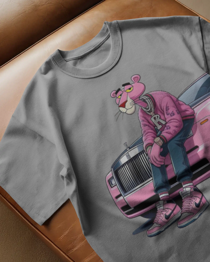 Pink Panther Cartoon Oversized T-Shirt | Cartoon Oversized T-Shirt | Red Panda T-Shirt