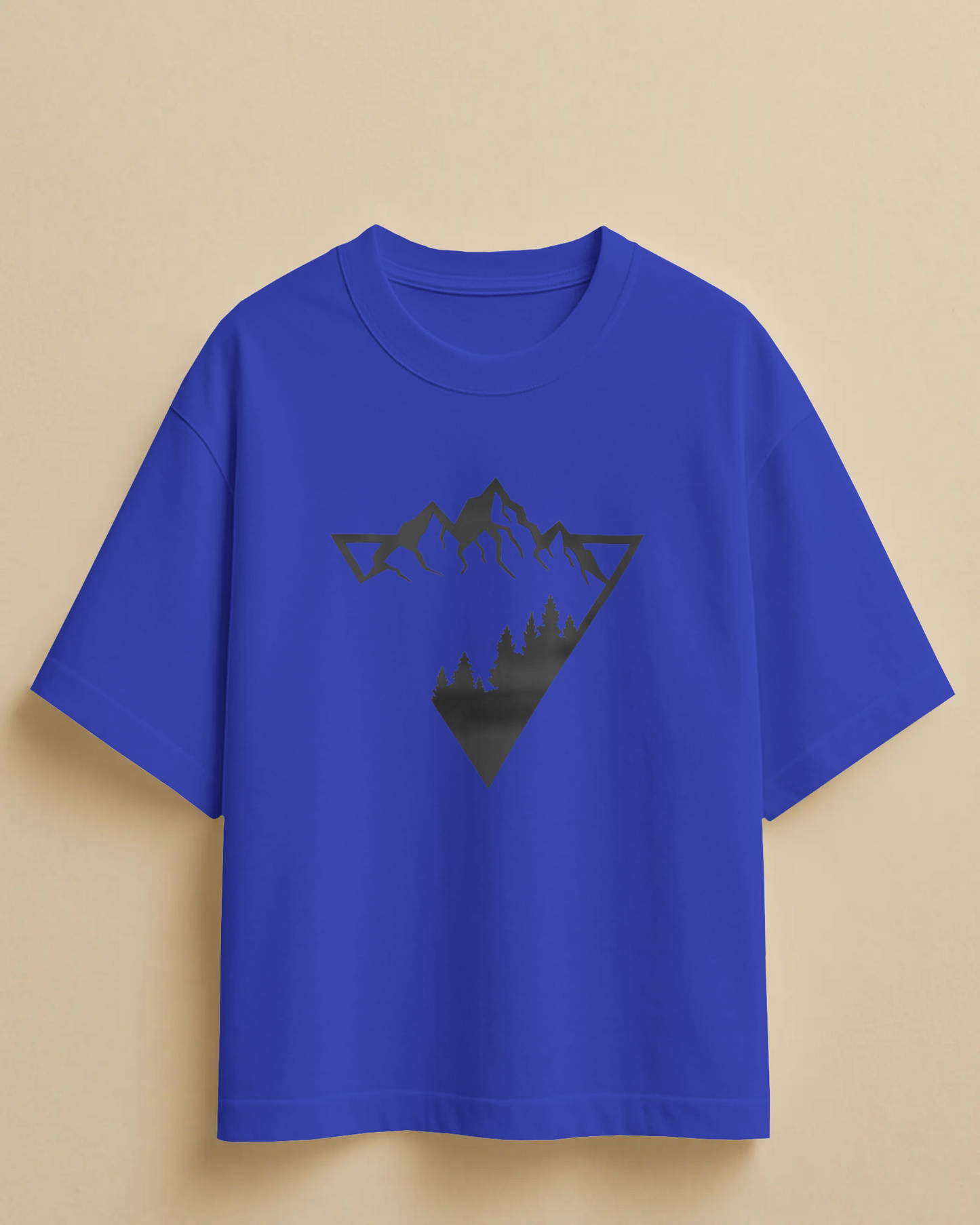 Abstract Mountain Oversized T-Shirt | Abstract Oversized T-Shirt | Red Panda T-Shirt