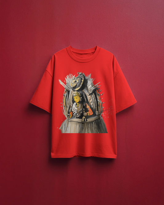 Kola Oversize TShirt | Kannada Drop Shoulder TShirt | Red Panda TShirt