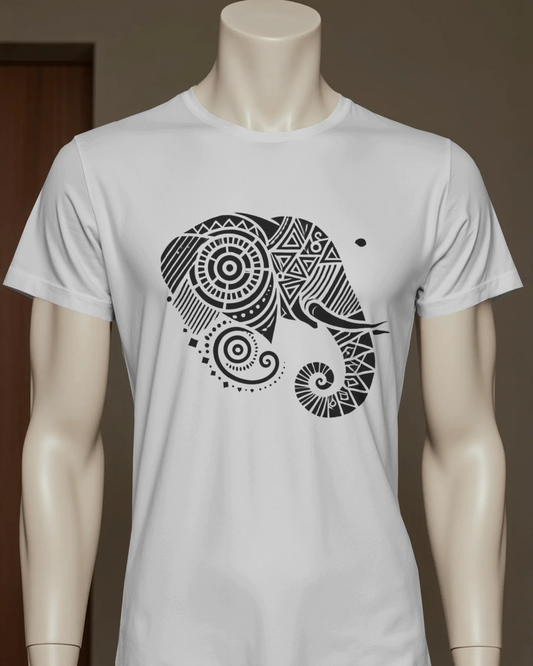 Elephant Regular T-Shirt | Abstract Regular T-Shirt | Red Panda T-Shirt