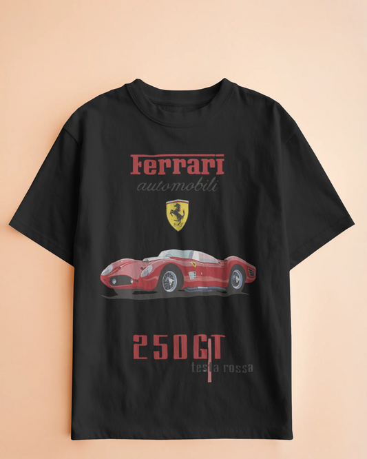 Ferrari 250GT Oversized T-Shirt | cars oversized T-Shirt | Red Panda T-Shirt
