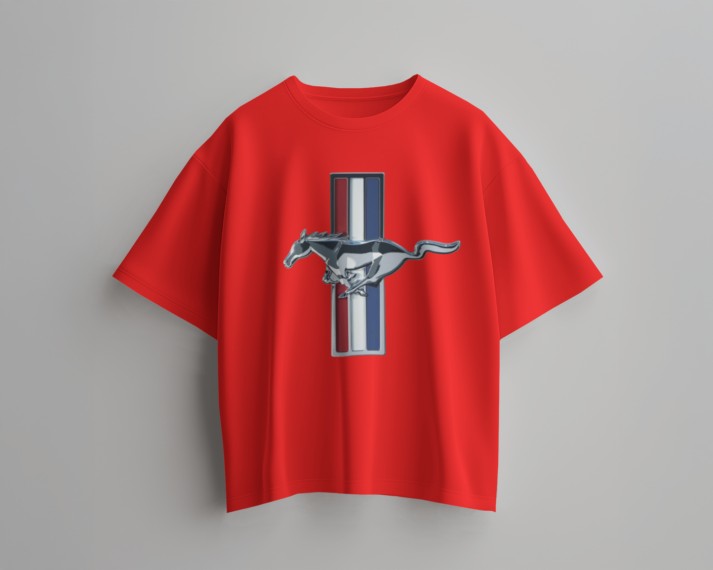 Mustang Oversized T-Shirt | cars oversized T-Shirt | Red Panda T-Shirt