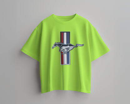 Mustang Oversized T-Shirt | cars oversized T-Shirt | Red Panda T-Shirt
