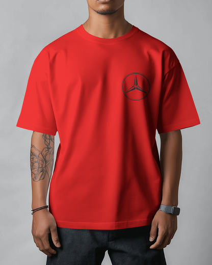 Benz Oversized T-Shirt | cars oversized T-Shirt | Red Panda T-Shirt