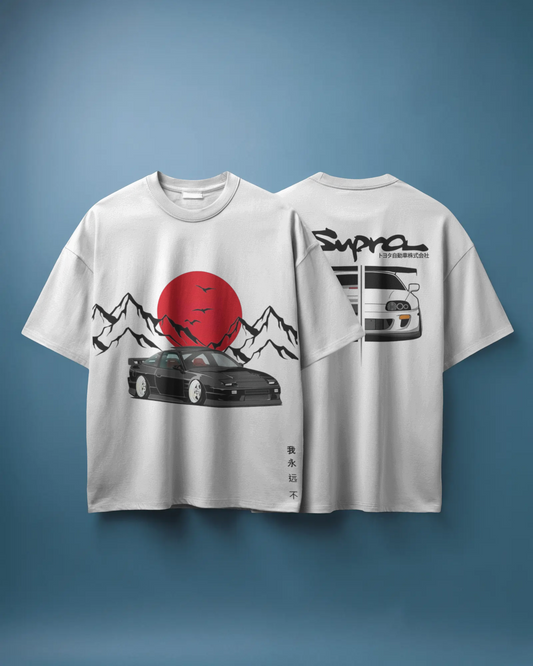 Toyota Supra Oversized T-Shirt | cars oversized T-Shirt | Red Panda T-Shirt