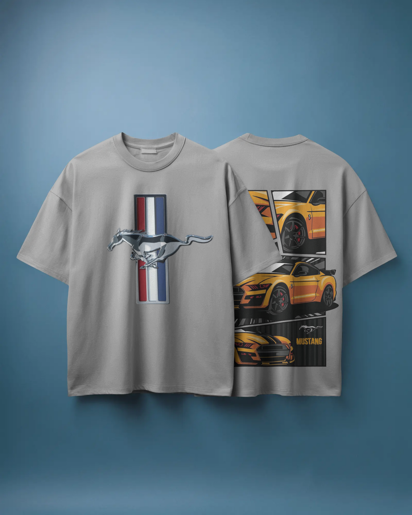 Mustang Oversized T-Shirt | cars oversized T-Shirt | Red Panda T-Shirt