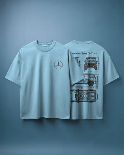 Benz Oversized T-Shirt | cars oversized T-Shirt | Red Panda T-Shirt