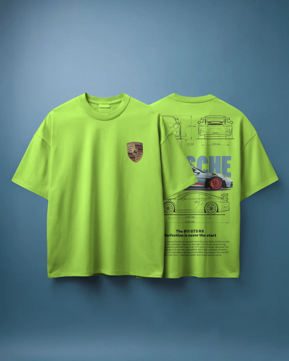 Porsche Oversized T-Shirt | cars oversized T-Shirt | Red Panda T-Shirt