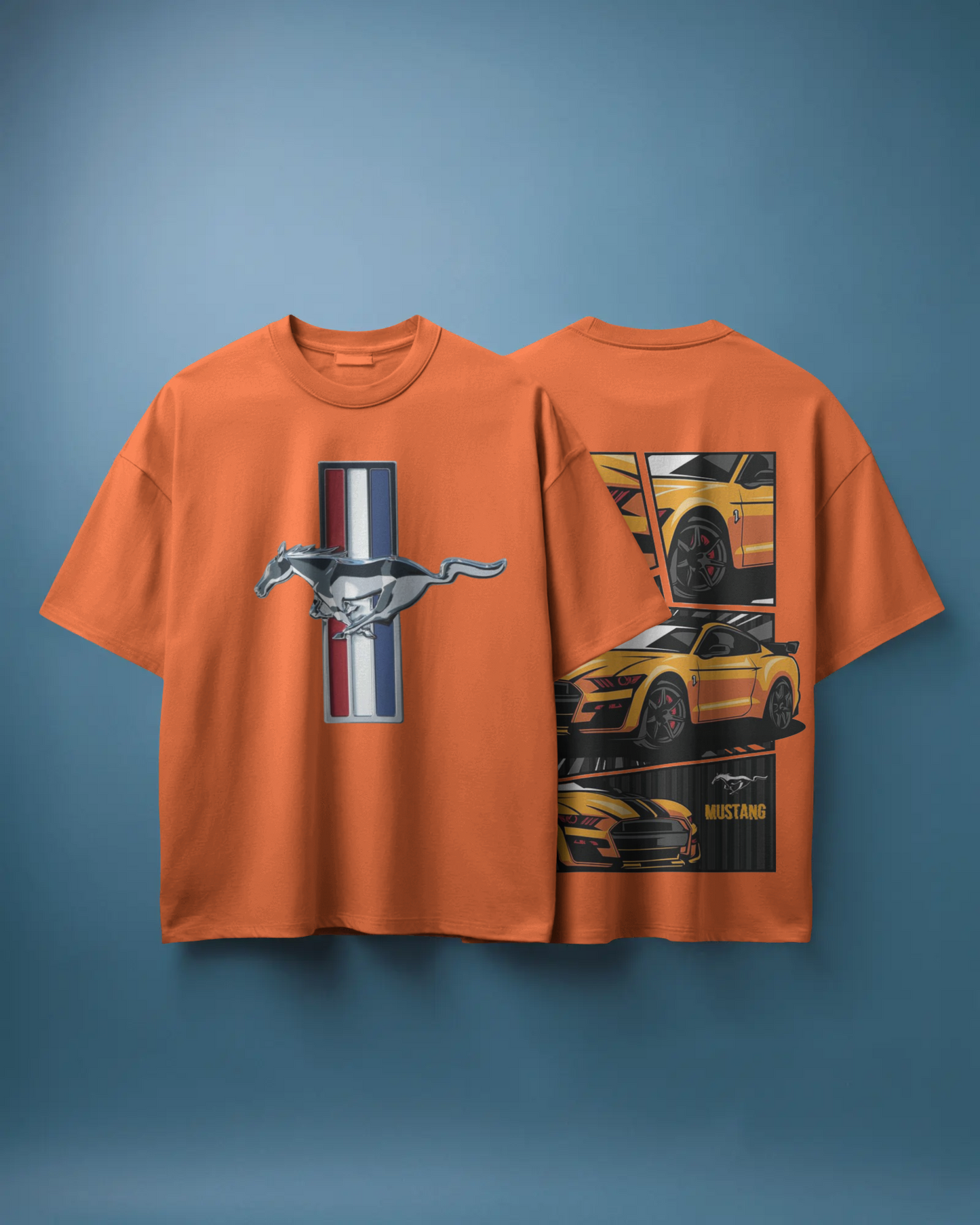 Mustang Oversized T-Shirt | cars oversized T-Shirt | Red Panda T-Shirt