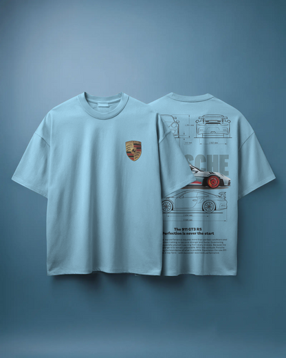 Porsche Oversized T-Shirt | cars oversized T-Shirt | Red Panda T-Shirt