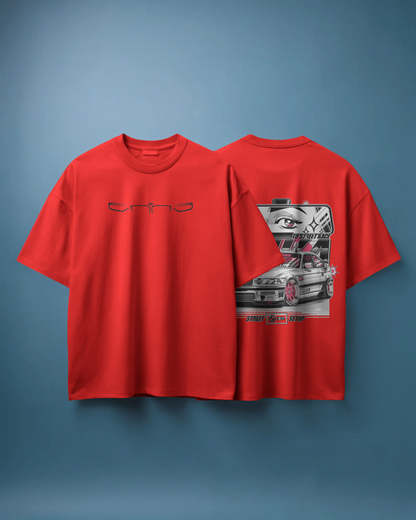 BMW Oversized T-Shirt | cars oversized T-Shirt | Red Panda T-Shirt