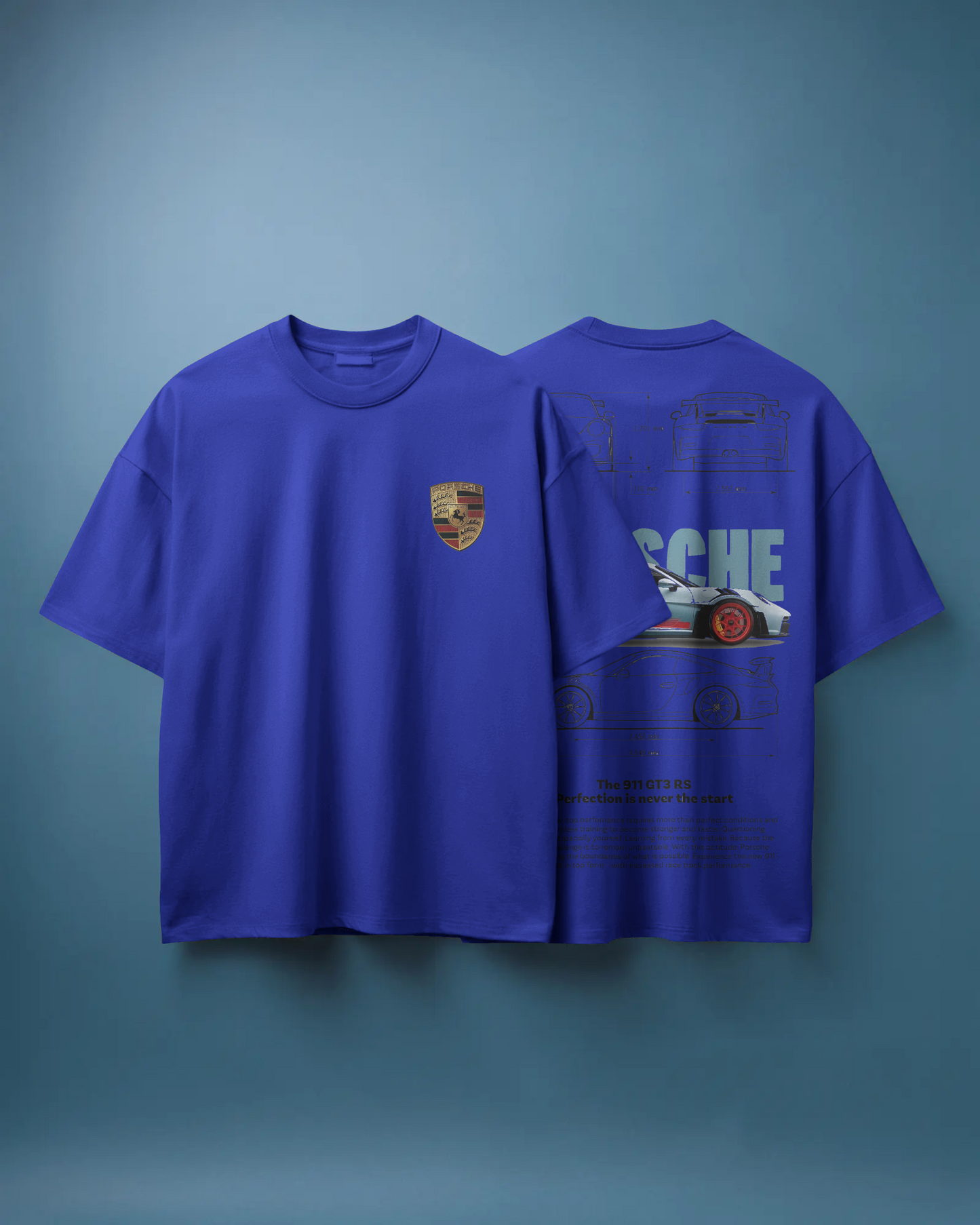 Porsche Oversized T-Shirt | cars oversized T-Shirt | Red Panda T-Shirt