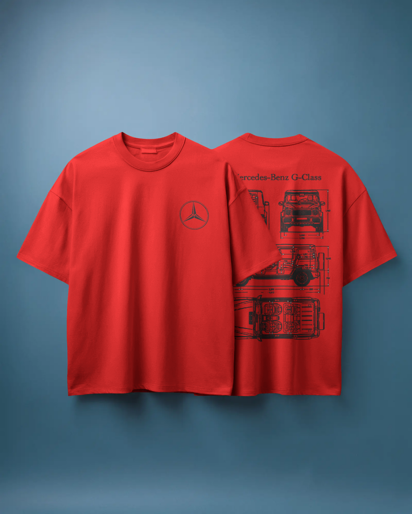 Benz Oversized T-Shirt | cars oversized T-Shirt | Red Panda T-Shirt