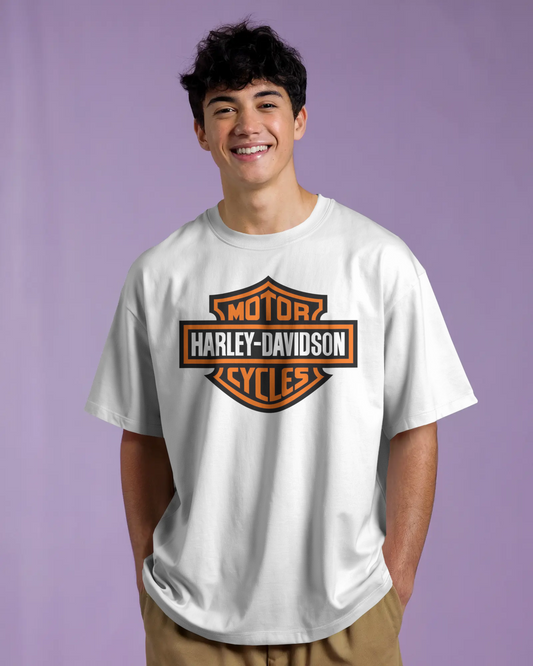 Harley Davidson Bikes Oversized T-Shirt | Bikes Oversized T-Shirt | Red Panda T-Shirt