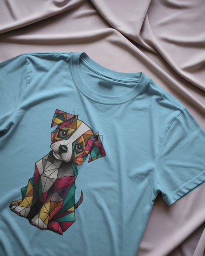 Puppy Regular T-Shirt | Abstract Round Neck T-Shirt | Red Panda T-Shirt