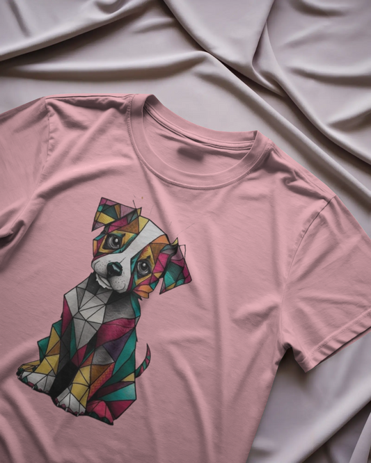 Puppy Regular T-Shirt | Abstract Round Neck T-Shirt | Red Panda T-Shirt